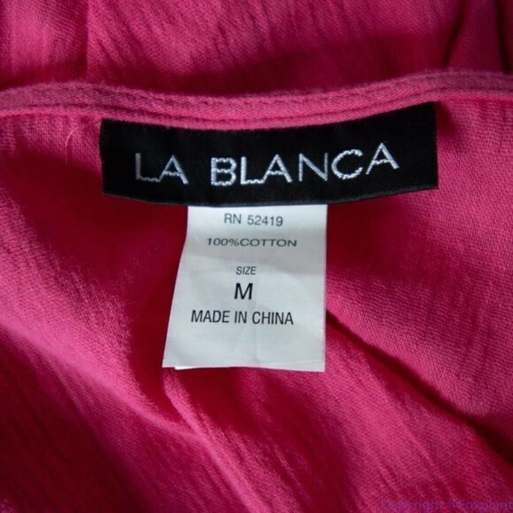 La Blanca pointelle cotton pink tunic, coverup size M‎ - Picture 11 of 16